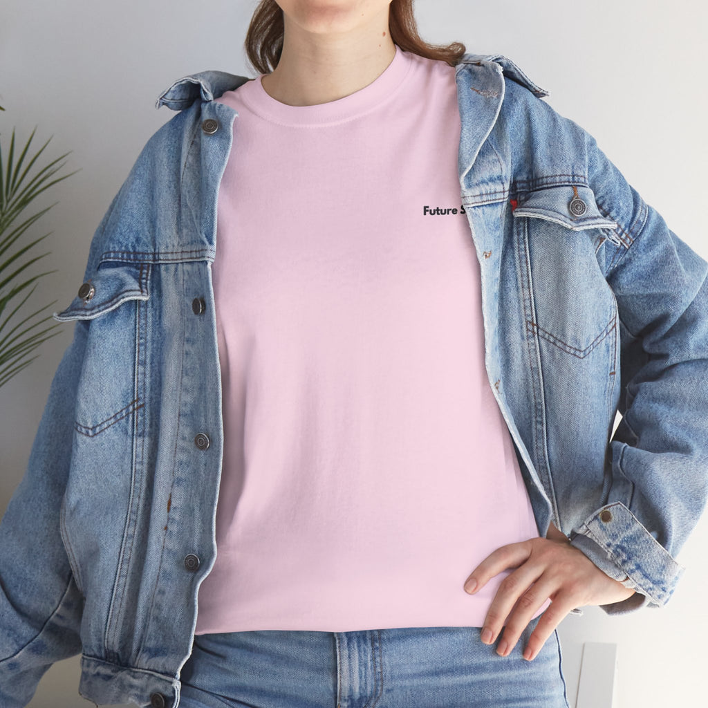 Camiseta de algodón grueso estándar Future Sync | Ropa urbana de estética minimalista