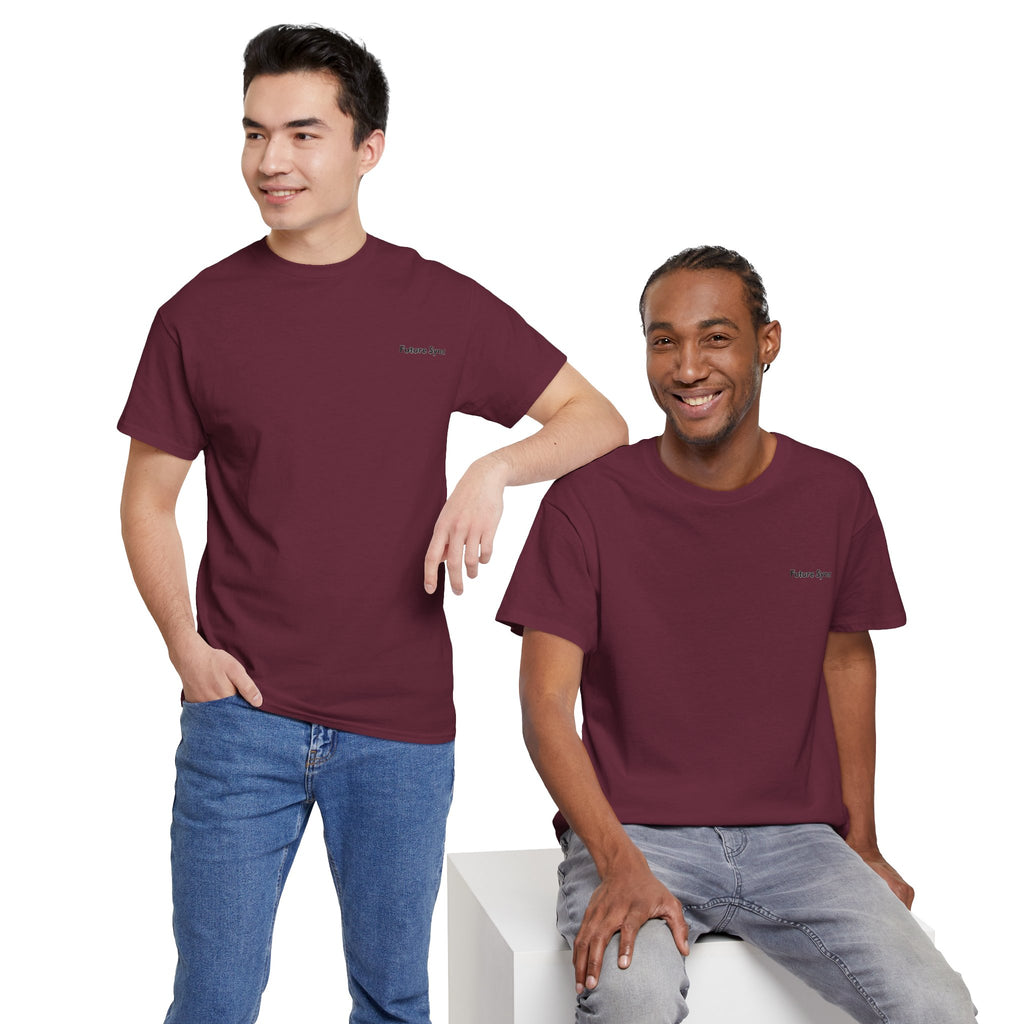 Camiseta de algodón grueso estándar Future Sync | Ropa urbana de estética minimalista