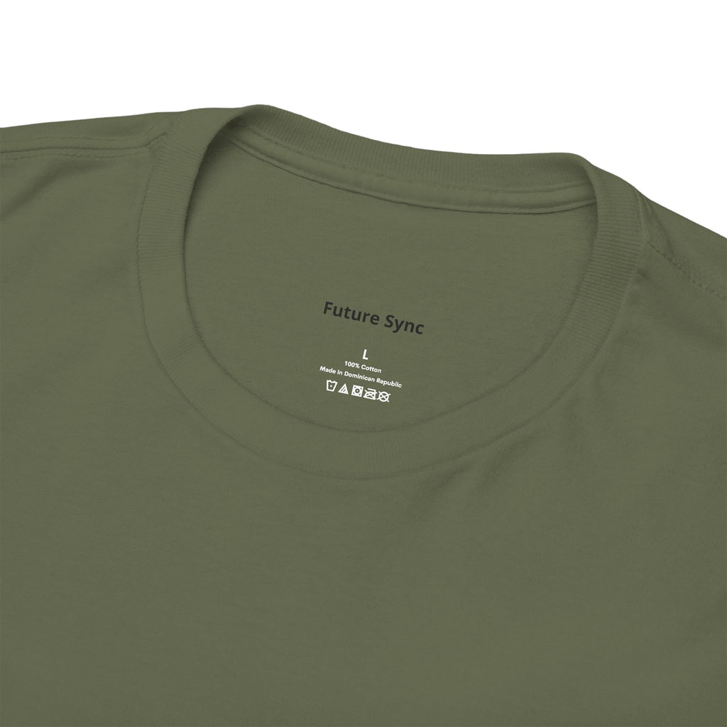 Camiseta de algodón grueso estándar Future Sync | Ropa urbana de estética minimalista