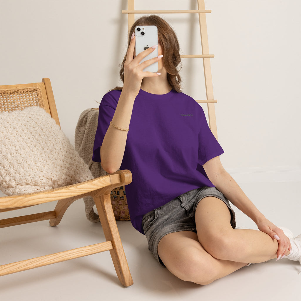 Camiseta de algodón grueso estándar Future Sync | Ropa urbana de estética minimalista