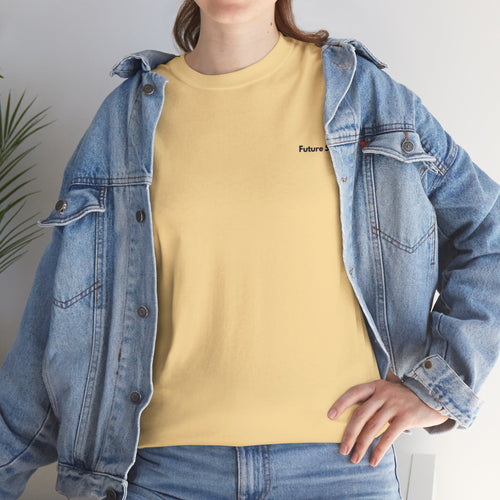 Camiseta de algodón grueso estándar Future Sync | Ropa urbana de estética minimalista