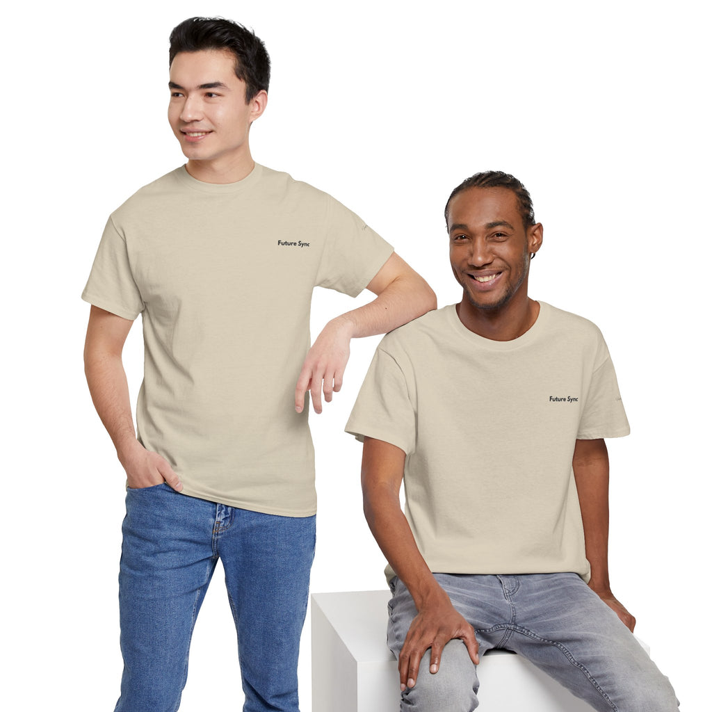 Camiseta de algodón grueso estándar Future Sync | Ropa urbana de estética minimalista