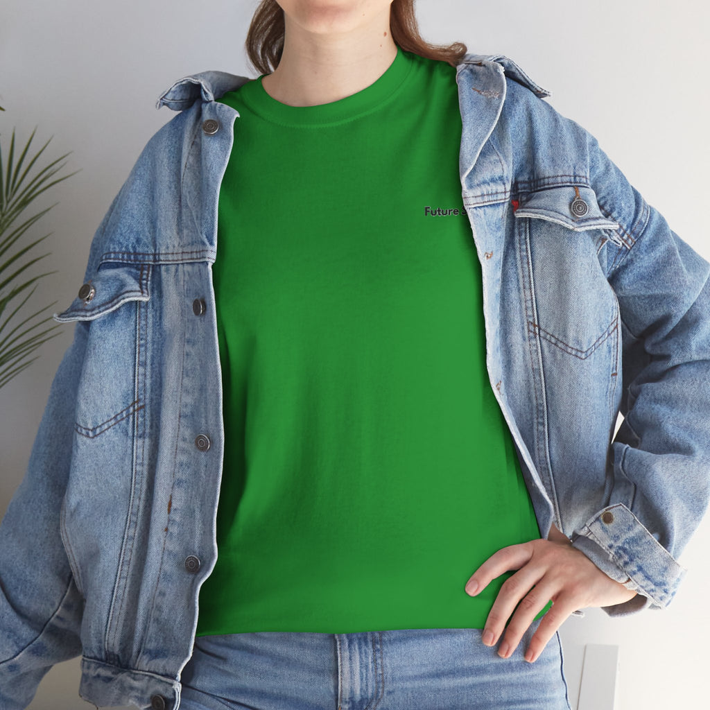 Camiseta de algodón grueso estándar Future Sync | Ropa urbana de estética minimalista