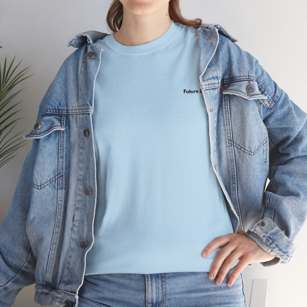 Camiseta de algodón grueso estándar Future Sync | Ropa urbana de estética minimalista