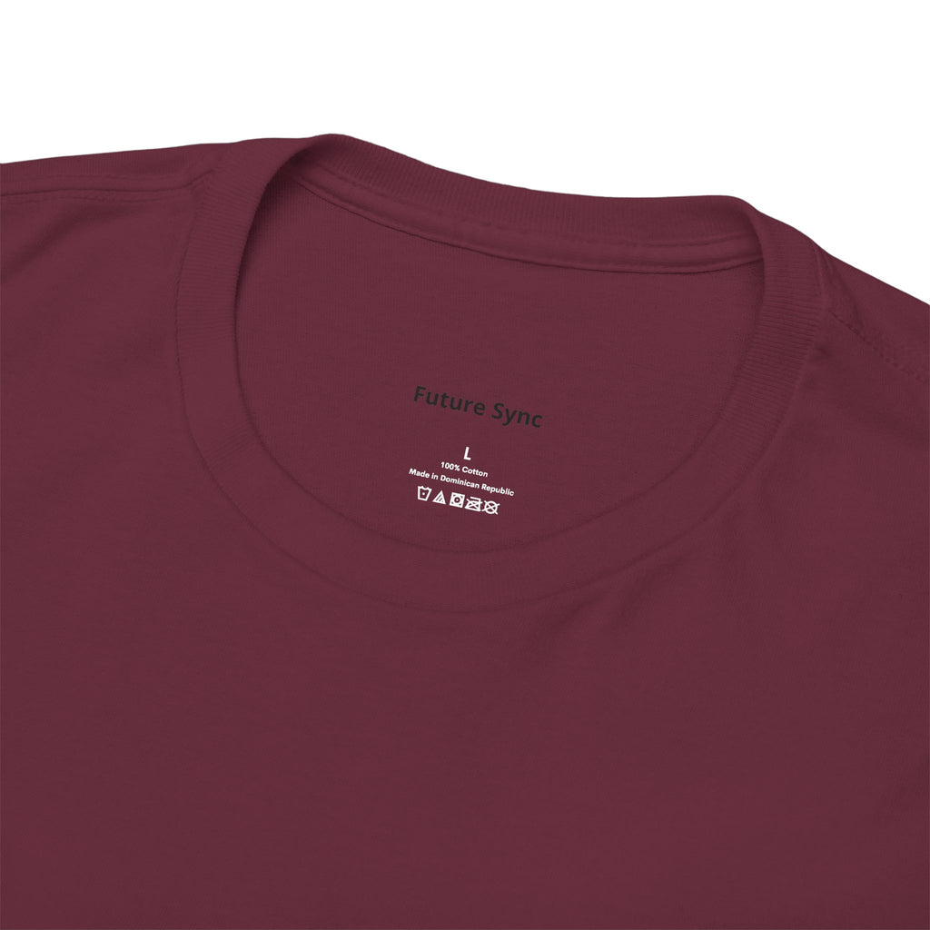 Camiseta de algodón grueso estándar Future Sync | Ropa urbana de estética minimalista