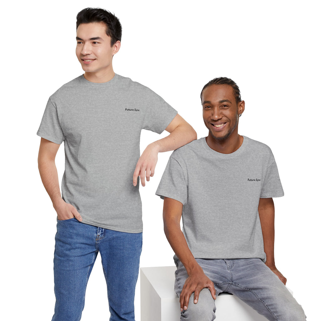 Camiseta de algodón grueso estándar Future Sync | Ropa urbana de estética minimalista