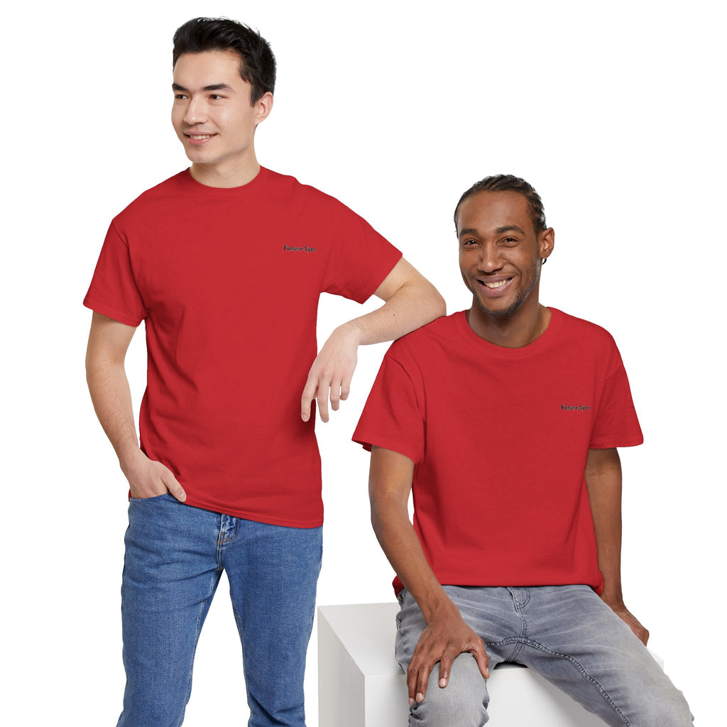 Camiseta de algodón grueso estándar Future Sync | Ropa urbana de estética minimalista