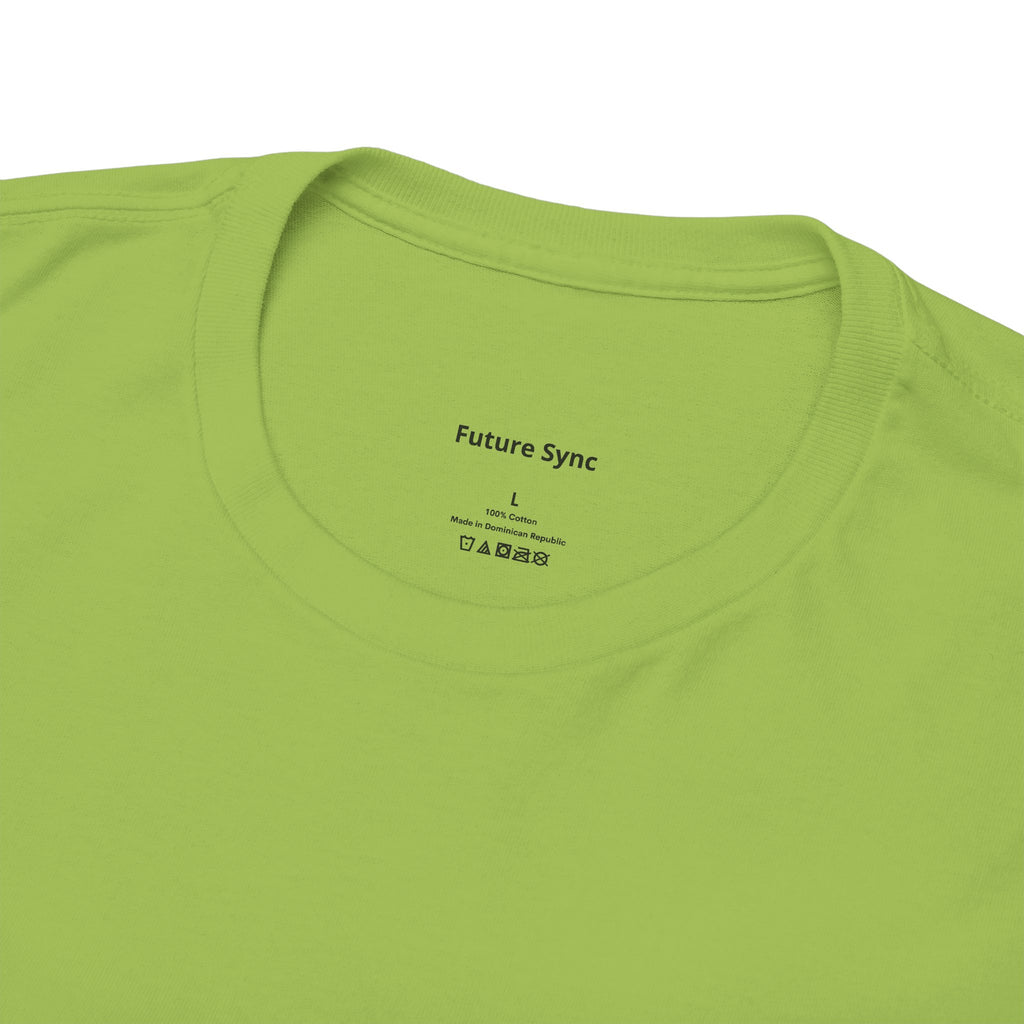 Camiseta de algodón grueso estándar Future Sync | Ropa urbana de estética minimalista