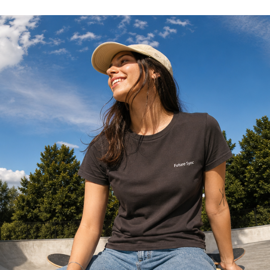 Camiseta minimalista exclusiva para mujer Future Sync