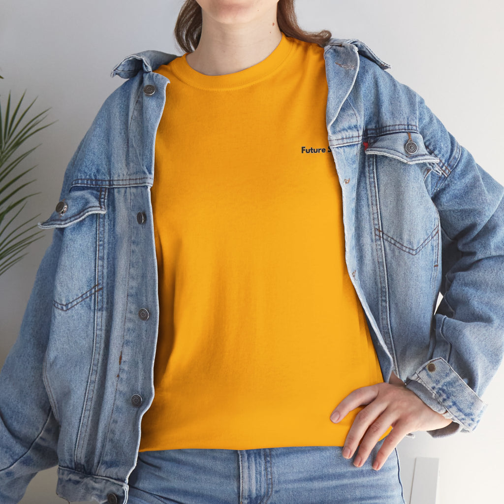 Camiseta de algodón grueso estándar Future Sync | Ropa urbana de estética minimalista