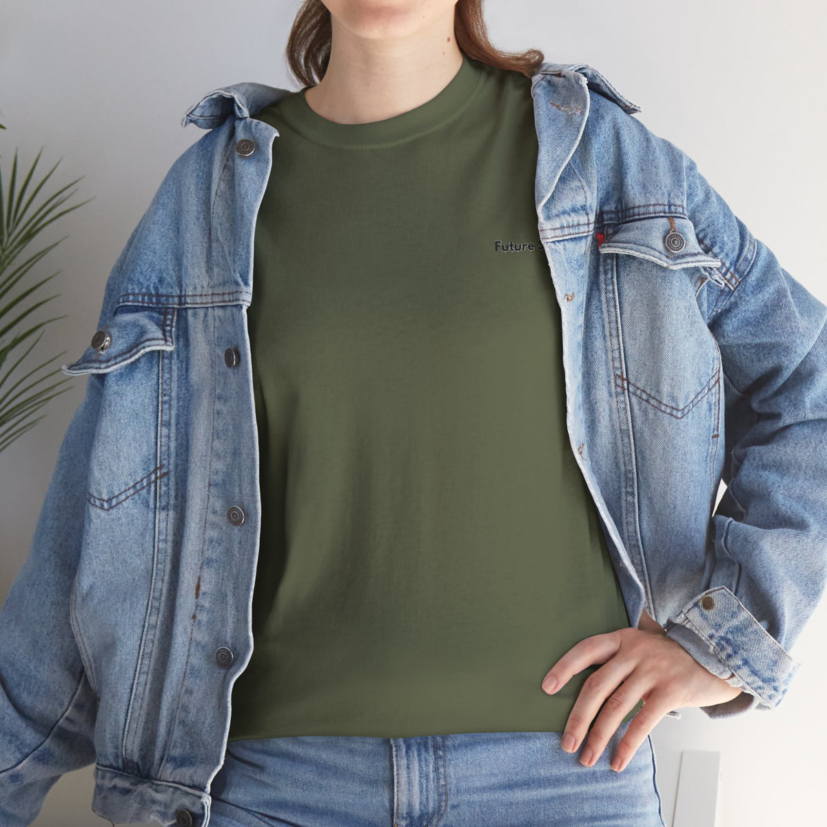 Camiseta de algodón grueso estándar Future Sync | Ropa urbana de estética minimalista