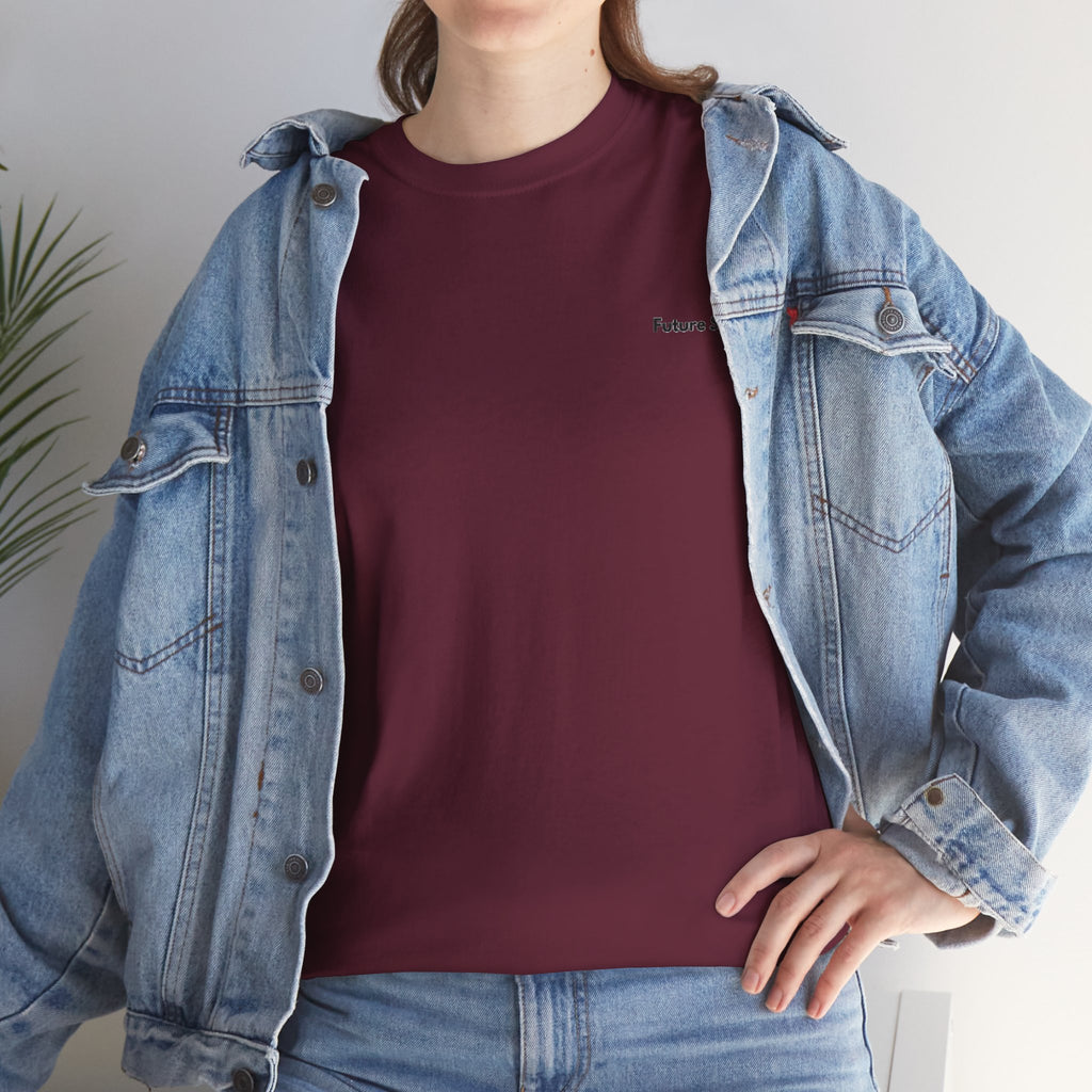 Camiseta de algodón grueso estándar Future Sync | Ropa urbana de estética minimalista