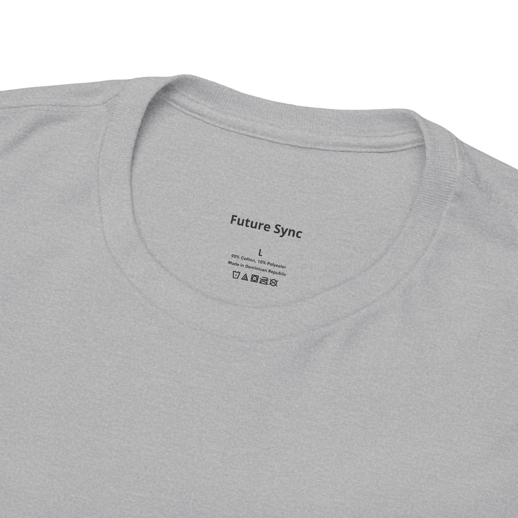Camiseta de algodón grueso estándar Future Sync | Ropa urbana de estética minimalista