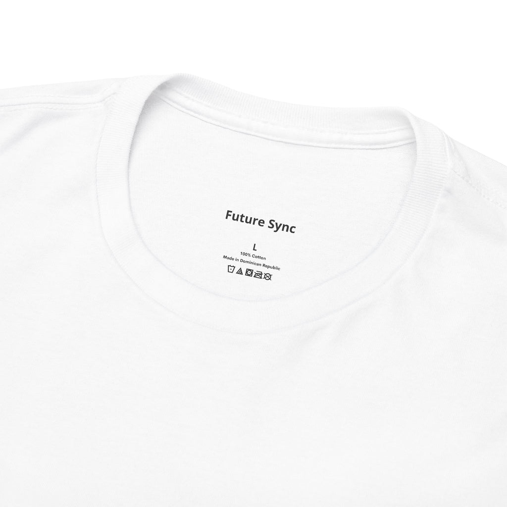 Camiseta de algodón grueso estándar Future Sync | Ropa urbana de estética minimalista