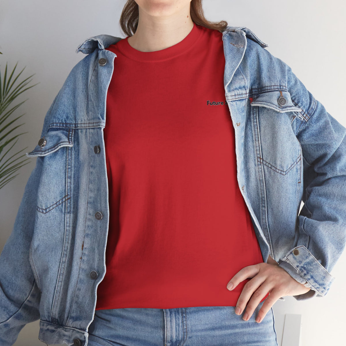 Camiseta de algodón grueso estándar Future Sync | Ropa urbana de estética minimalista