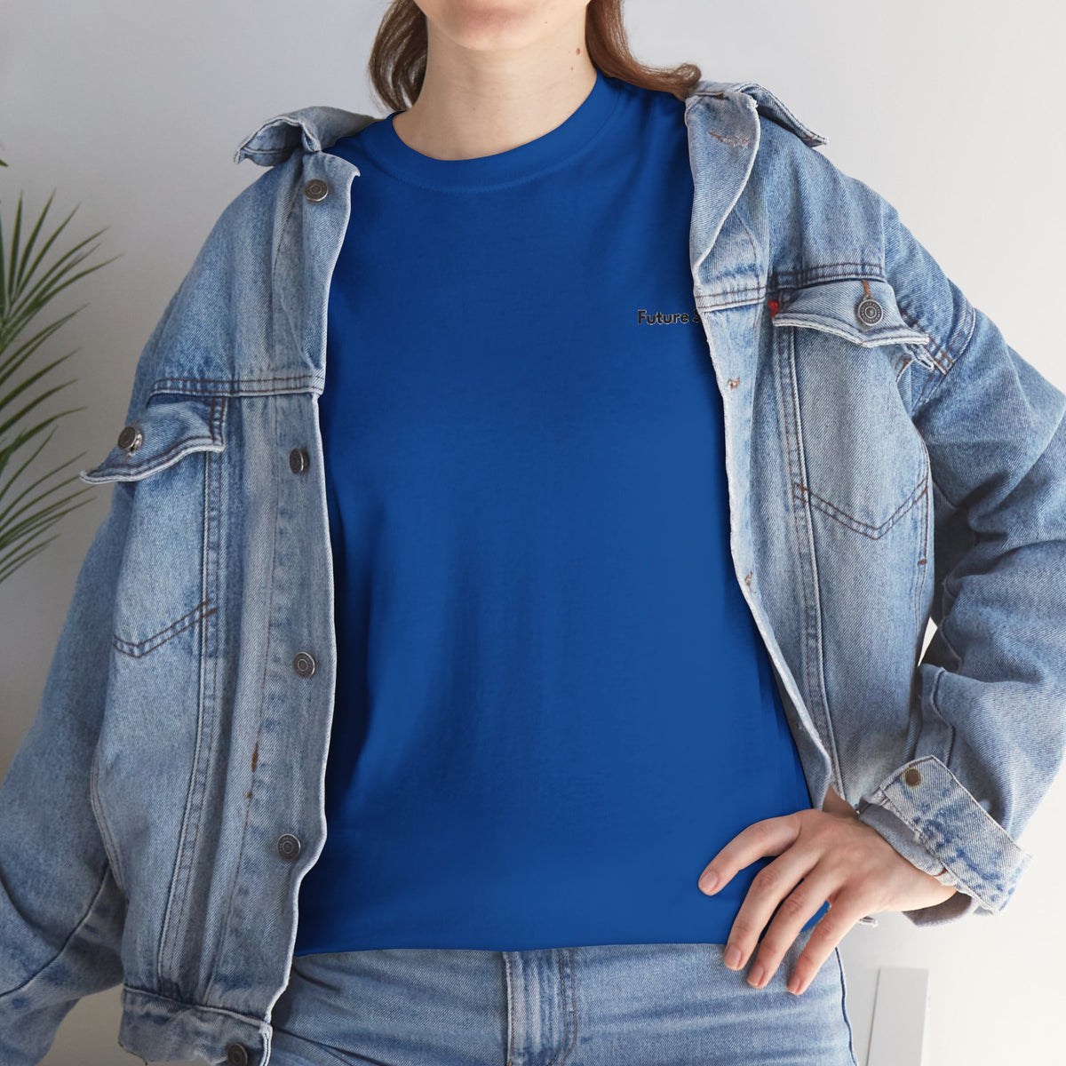 Camiseta de algodón grueso estándar Future Sync | Ropa urbana de estética minimalista