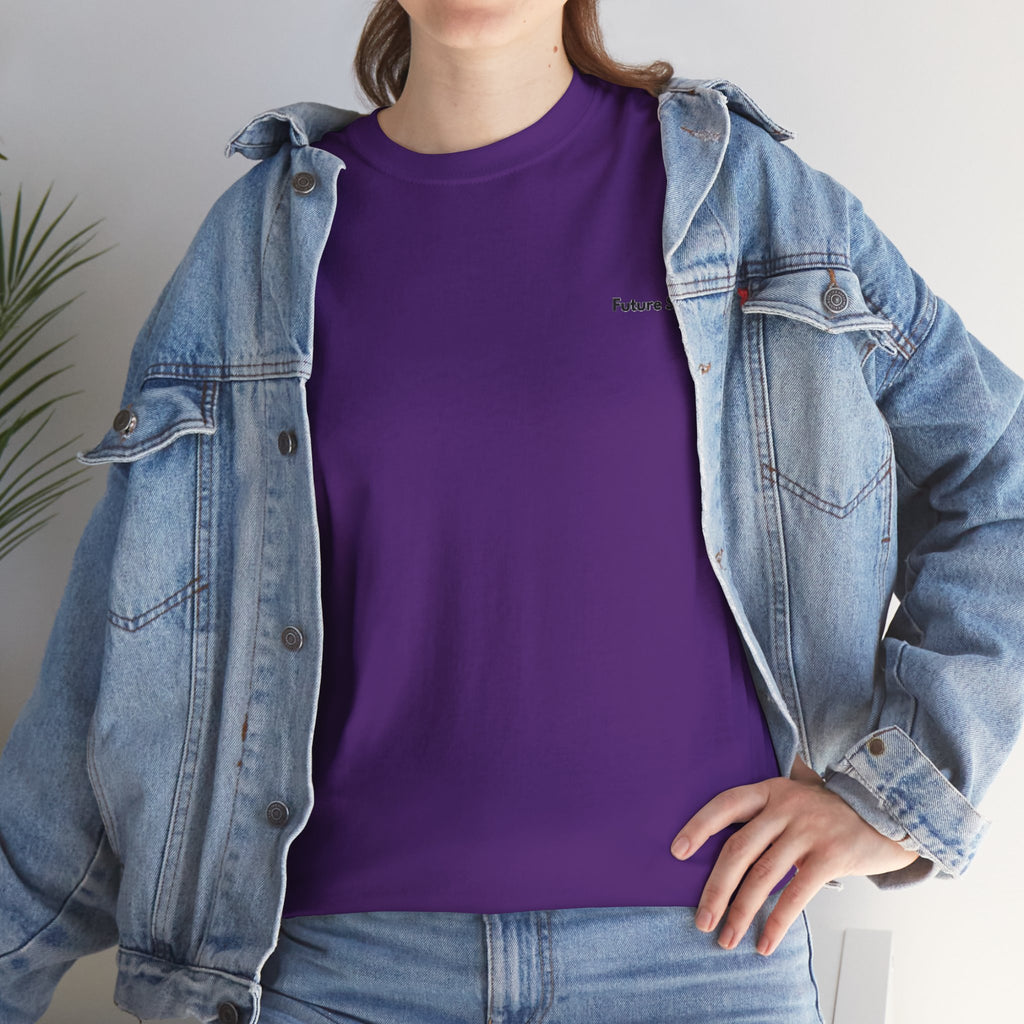 Camiseta de algodón grueso estándar Future Sync | Ropa urbana de estética minimalista