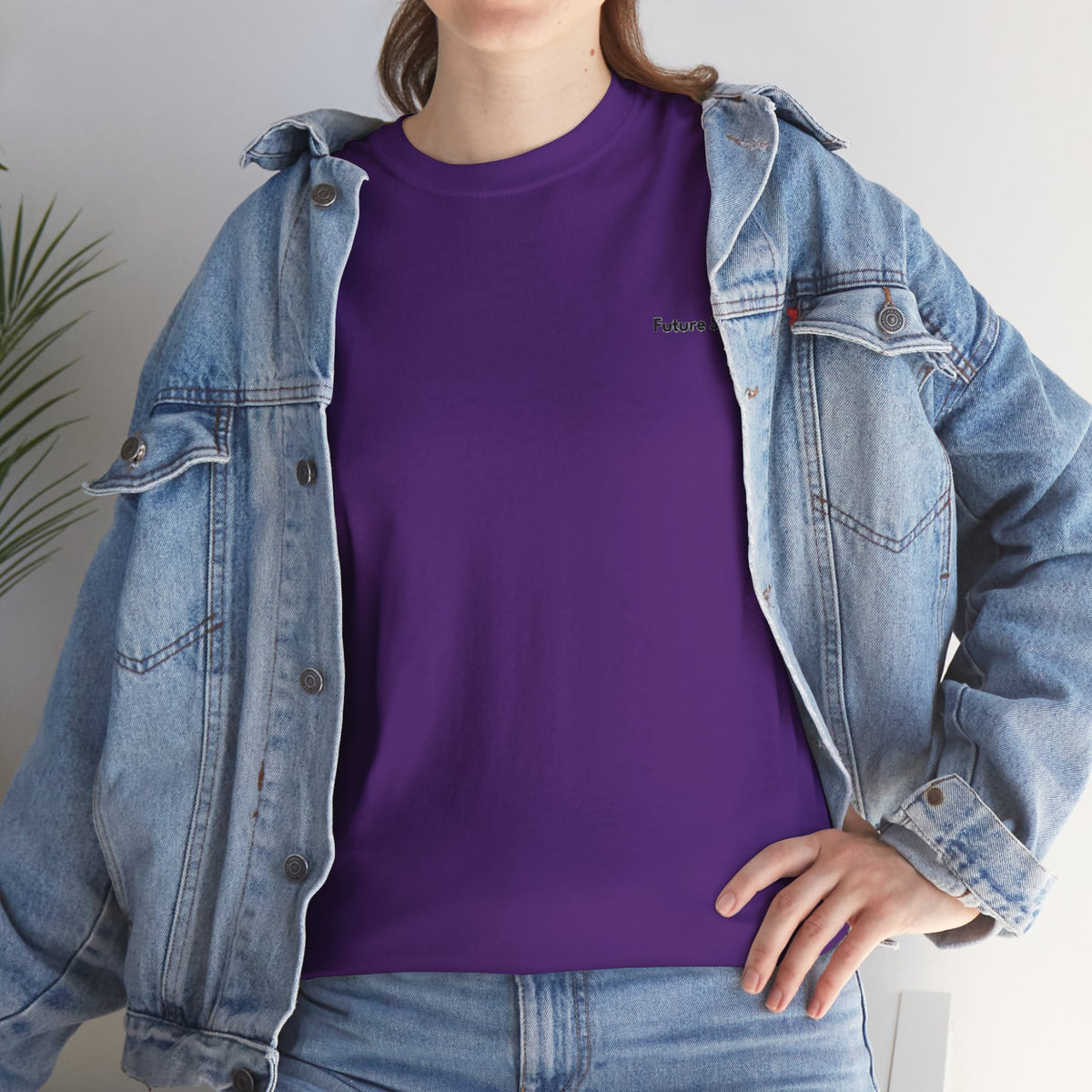 Camiseta de algodón grueso estándar Future Sync | Ropa urbana de estética minimalista
