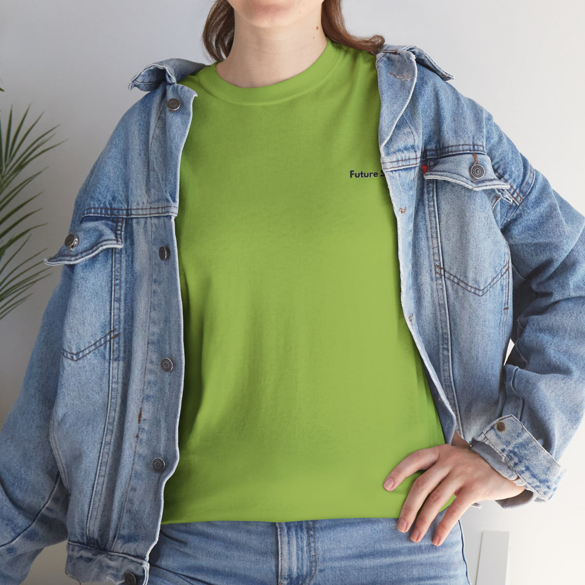 Camiseta de algodón grueso estándar Future Sync | Ropa urbana de estética minimalista